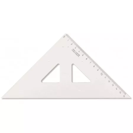 Trojúhelník 745558 45/177 čirý s kolmicí