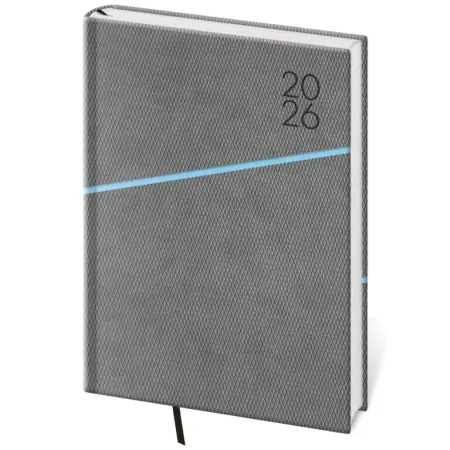 Týdenní diář A5 Grife šedo/modrý (DGR423-2-26)