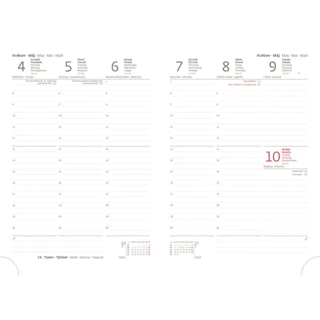 Týdenní diář A5 Vario Grey design (DV423-04-26)