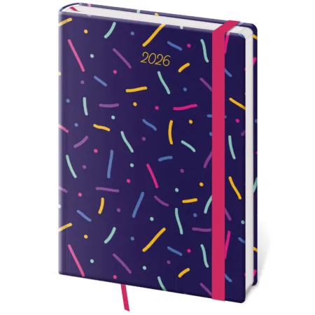 Týdenní diář A5 Vario Sprinkles s gumičkou (DV423-17-26)
