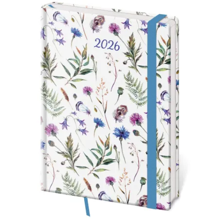 Týdenní diář A5 Vario Wildflowers s gumičkou (DV423-19-26)