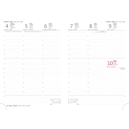 Týdenní diář B5 Print Classic modrý (DP413-02-26)