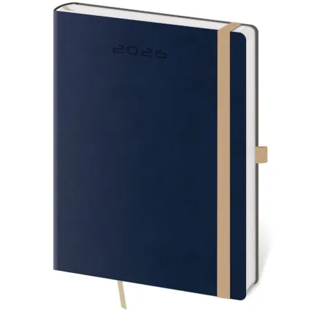 Týdenní diář B6 Flexies tmavě modrý s poutkem (DF433-11-26)