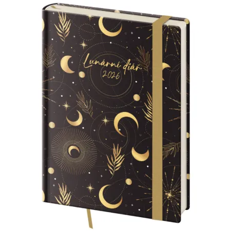Týdenní diář B6 Lunární Luna s gumičkou (DZ440-1-26)