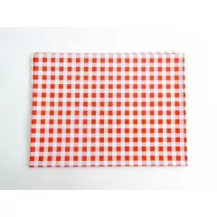 Ubrus na lavici PVC, červené káro