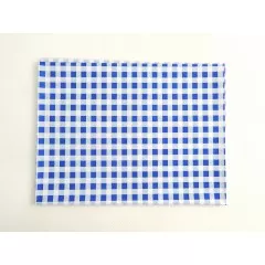 Ubrus na lavici PVC, modré káro