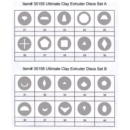 Ultimate Clay Extruder - sada disků A
