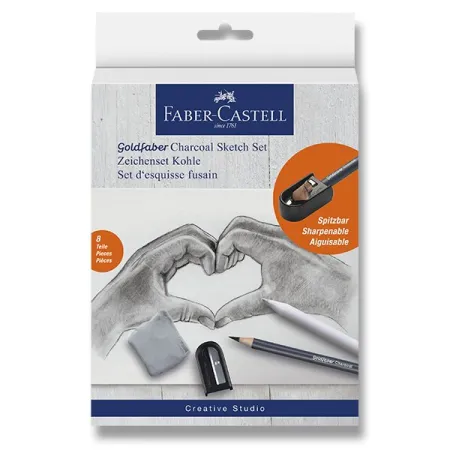 Umělecká sada Faber-Castell Goldfaber Charcoal Sketch set sada 8 kusů