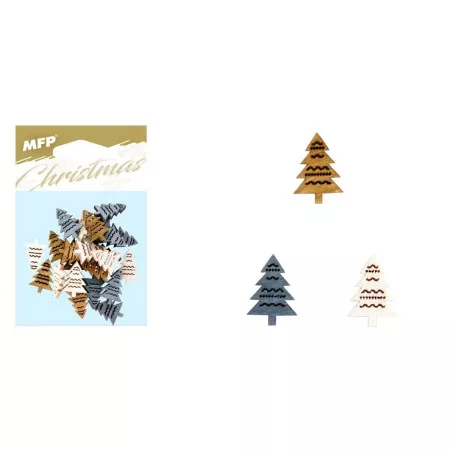 Vánoční dekorace stromek MFP 24ks 2cm mix 8885680