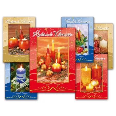 Vánoční pohlednice MFP 074 E UV+glitr