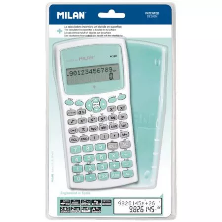 Vědecká kalkulačka Milan 159110IBGGRBL - bílo/tyrkysová