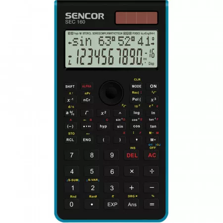 Vědecká kalkulačka SENCOR 160 - 240 funkcí, 2 řádkový displej za 199,- Kč