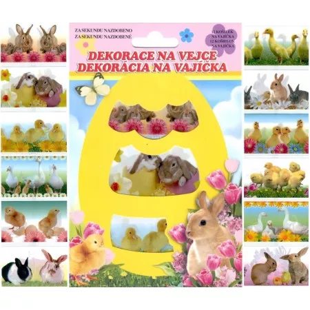 Smršťovací dekorace na vajíčko 779 košilky živá zvířátka