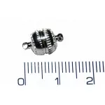 Zapínání magnetické s očkem, délka 13mm, průměr 8mm. (postříbřeno)