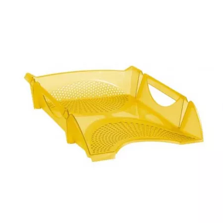 Zásuvka plastová Koh-i-noor, box kancelářský transparentní žlutý