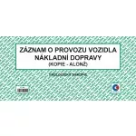 Záznam o provozu vozidla nákladní dopravy 2/3 A4 alonž, ET220