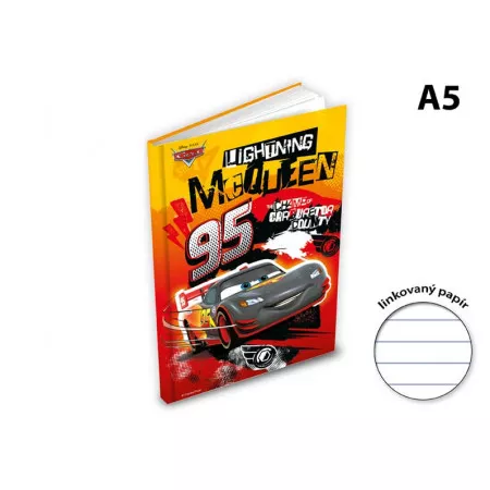 Záznamová kniha A5 MFP 100 listů, linka ZL5104 Y05 Disney Cars